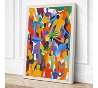 Gathered Together Modern Canvas Wall Art Print 24x16 Inch (61 x 41 cm)