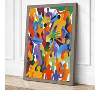 Gathered Together Modern Canvas Wall Art Print 30x20 Inch (76 x 51 cm)