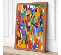 Gathered Together Modern Canvas Wall Art Print 30x20 Inch (76 x 51 cm)