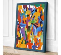 Gathered Together Modern Canvas Wall Art Print 36x24 Inch (91 x 61 cm)