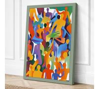 Gathered Together Modern Canvas Wall Art Print 36x24 Inch (91 x 61 cm)