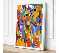 Gathered Together Modern Canvas Wall Art Print 36x24 Inch (91 x 61 cm)