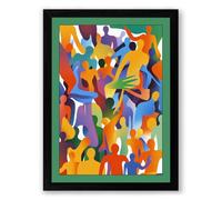 Gathered Together Modern Framed Wall Art Print A2 (59.4×42cm) Black, Wall Decor for Living Room, Bedroom, Office & Home, Ready to Hang, Art Gift