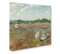 Gathering Autumn Flowers by William Merritt Chase Classic Painting Canvas Wall Art Print Ready to Hang, Framed Picture for Living Room Bedroom Home Office Décor, 20x20 Inch (50x50 cm)