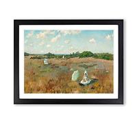 Gathering Autumn Flowers By William Merritt Chase Classic Painting Framed Print | A3 Black Framed Wall Art | Ready to Hang | Classic Floral Picture | Living Room Bedroom Lounge Office