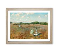 Gathering Autumn Flowers By William Merritt Chase Classic Painting Framed Print | A3 Oak Framed Wall Art | Ready to Hang | Classic Floral Picture | Living Room Bedroom Lounge Office