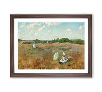 Gathering Autumn Flowers By William Merritt Chase Classic Painting Framed Print | A4 Walnut Framed Wall Art | Ready to Hang | Classic Floral Picture | Living Room Bedroom Lounge Office