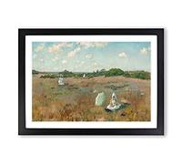 Gathering Autumn Flowers by William Merritt Chase Framed Print | A2 Black Framed Wall Art | Ready to Hang | Modern Floral Picture | Living Room Bedroom Lounge Office