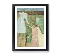 Gathering Fruit By Mary Cassatt Classic Painting Framed Print | A2 Black Framed Wall Art | Ready to Hang | Classic Food Picture | Living Room Bedroom Lounge Office