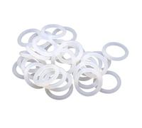 GatherTOOL 10Pcs CS 3mm White O Ring Gasket OD 10~100mm Silicone Food Grade O-rings Silicon Ring High Temperature Gasket (Color : 10Pcs, Size : OD 44mm ID 38mm)