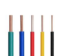 GatherTOOL 1m/2meter BV Household Single-core Single-strand Flame Retardant Wire 15AWG/ 13/18/ 17/11 /6 AWG Pure Copper Core Hard Wire 1.5/2.5/ 4MM (Color : Red, Size : 1.5MM 15 AWG 2 meter)