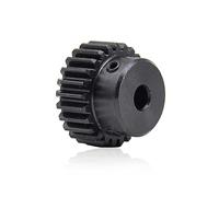 GatherTOOL 1Pc/set 1 Modulus Spur Gear 15 Teeth To 18 Teeth Metal Motor Pinion Convex Gear Rack Bore 4/5/6/6.35/7/8/10mm Transmission (Hole Diameter : 4mm, Number of Teeth : 15 Teeth)