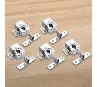 GatherTOOL 2/5/10pcs Bag Magnet Cabinet Catches Door Stop Closer Stoppers Damper Buffer For Wardrobe Hardware Furniture Fittings Accessories (Color : Silver(5PCS))