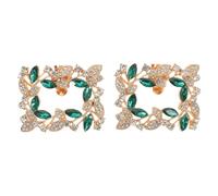 GATHINESS 1 Pair Green Rhinestones Shoe Clips Buckles with Sturdy and Secure Hold Easy Application Unique Shape for Sandals and Shoes for Bridal and Upscale Events Removable Sparkling Charms