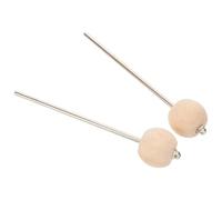 GATHINESS 1 Pair Vintage Wood Bass Drum Pedal Beater Hammer Heads for Percussion Instruments, Easy Replacement with Metal Handle, Warm Authentic Tones, for Drummers and Drum Set Accessories