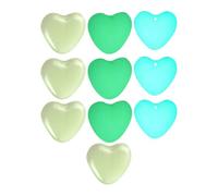 GATHINESS 10 Pcs Luminous Peach Heart Shape Pvc Charms with Smooth Surface for DIY Jewelry Making and Keychain Pendants, Chic and Nice-looking Accessories Random Color