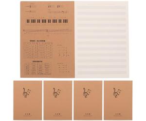 GATHINESS 10 Pcs Staff Paper Sheet Music Notebook Music Practice Notebook Creative Classic Design 10.22x7.66x0.79in Smooth Writing Eyefriendly Paper for Musicians and Composers Taking Notes