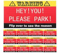 GATHINESS 100pcs Parking Violation Cards Funny Parking Notes Paper Warning Stickers for Cars and Private Vehicles Humorous Design