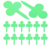 GATHINESS 100pcs Seedling Vegetable Identification Tags Plant Markers for Greenhouses and Public Landscaping Projects Shamrock Shaped Reusable Lightweight Plastic Labels with Unique
