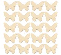 GATHINESS 100pcs Wooden Chips Butterfly Shape Unpainted DIY Wood Slices for Crafts Cultivates Hands-on Ability Double-Sided Graffiti Theme Parties