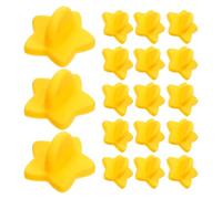 GATHINESS 100pcs Yellow Plastic Pin Back Locking Clasps for Brooches, Wear Resistant and Compact Lapel Pin Backs, for Graduation and Engagement DIY Making