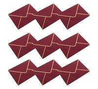 GATHINESS 10pcs Business Invitation Envelopes Retro Style Solid Kraft Paper with Gold Edged Border Writing Paper Envelop for Cards Photo Decor Elegant Party Stationery