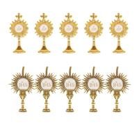 GATHINESS 10pcs Cross Coat Pins for Clothes with Smooth-edged Zinc Alloy Material and Secure Attachment, Classic Religious Design Brooches for First Holy Communion and Church Activities