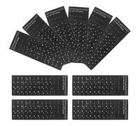 GATHINESS 10pcs Hebrew Keyboard Stickers with English and Hebrew Letters, Removable Pvc Keyboard Alphabet Labels for Computer and Pc, Black Matte Finish, Easy Installation, for Home Office