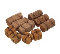 GATHINESS 10pcs Miniature Hay Bales Mini Haystack Resin Realistic Rectangle Cylinder Square Yellow for DIY Miniature Supplies Party Layouts Stimulates Creativity