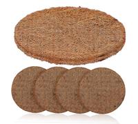 GATHINESS 10pcs Natural Coconut Fiber Nesting Pads for Pigeons and Birds, round 15cm Bird Nest Mats Drainage Holes, Thick 0.6-0.8cm Pigeon Egg and Parrot Breeding Bedding