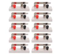 GATHINESS 10pcs Single Pole Manual Switch for Physics Lab Circuit with Stable Operation and Low Contact Resistance, Plastic and Metal Construction, for School Lab Science Lessons and Student