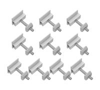 GATHINESS 10pcs Solar Panel Mid Clamps for Robust and Adjustable Mounting, M8 Aluminum Alloy Brackets for DIY Outdoor Installation on Metal, Flat and Sheet Roofs