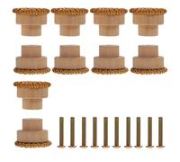 GATHINESS 10pcs Wooden Mushroom Knobs for Drawer and Cupboard, Elegant | Easy to Install and Remove, Comfortable Touch, Multipurpose Use, Lovely Look for Housewarming or Christmas