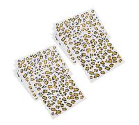 GATHINESS 12pc Leopard Print Temporary Tattoo Stickers for Women and Men, Realistic Animal Print with Sparkling Gold Foil, Easy Application Transfer Paper for Festivals and Events, Versatile