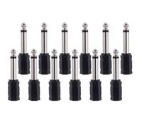 GATHINESS 12pcs 6.35mm to 3.5mm Mono Audio Adapter Set, Stereo Jack Adapter Audio Converter, Adapts 6.35mm Male to 3.5mm Female, for Electric Piano