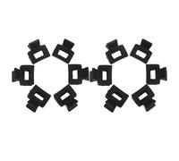 GATHINESS 12pcs Black Mini Claw Clips 2cm Rectangle Plastic Secure Hold Hair Clips for Thin Hair On the Go Styling Outdoors