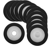GATHINESS 12pcs Black Plastic Pinch Rollers for Audio and Dvd Drive, Practical Cassette Pinch Wheels for Personal Stereo and Player, Prevent Signal Size Distortion