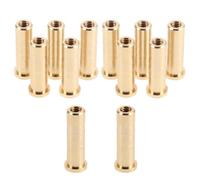 GATHINESS 12pcs Brass Arrow Inserts for Id 0.244" 6.2mm Shaft 38 Grain Heavy Weight Arrow Tips Enhanced Shooting Accuracy for Hunting and Target Practice