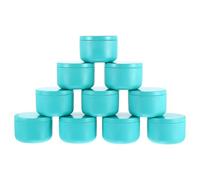 GATHINESS 12Pcs Candle Making Tin Leakproof Metal Round Containers with Lids for Wax Melts Craft Supplies and Travel Storage Blue