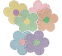 GATHINESS 12pcs Flower Embroidery Patches for Clothes Sew-on and Iron-on Features, Polyester Material Decorative Appliques Suitable for Leather and Backpacks, for Clothes Shop and Personal