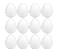 GATHINESS 12pcs Foam Eggs White Lightweight Handmade Craft Eggs for Easter Decorations, DIY Painting Projects, School Crafts, Halloween and Christmas Holiday Decor