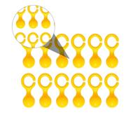 GATHINESS 12pcs Foldable Umbrella Holder Clip with Sticky Hook for Table | Plastic Folding Design, Portable Edge Hanging, Office or Cafe Use, Yellow Finish, for Drivers and Workers Random Color