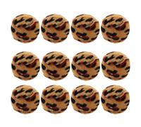 GATHINESS 12pcs Leopard Print Cat Balls for Indoor Play, Soft Knitted Fabric Interactive Pet Balls, Gentle on Pets’ Mouths, for Kitten Training and Exercise
