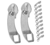 GATHINESS 12pcs Luggage Zipper Pull Replacement Made of Zinc Alloy with Double Layer Explosion-Proof Design, Smooth Operation and Enhanced Security for Backpack and Purse Use During Business