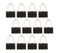 GATHINESS 12pcs Mini Wooden Hanging Blackboard for DIY Decorative Projects and Signage, Reusable Black Tombstone Shaped Message Board, Easy to Clean Small Chalkboard for Door Hanging Decor