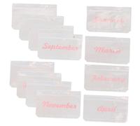 GATHINESS 12pcs PVC Binder Money Bags with 6-Hole Design, Easy to Open and Close Budget Envelopes, Multi-Functional Loose Leaf Pouches for Organising Cash and Financial Planning