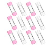 GATHINESS 12pcs Rgp Contact Lens Case Deep Cup Hard Protective Plastic Pink and White for Rigid Gas Permeable Lenses Travel and Vacations