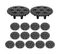 GATHINESS 15pcs Plastic Pot Riser Feet for Ceramic and Plastic Pots, Black | Ventilated Base Improves Aeration, Stable with Moisture, Helps Detect Excess Saucer Water, for Houseplants