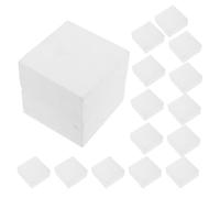 GATHINESS 16pcs White Square Foam Bricks, 4x4x2 Inch Foam Blocks for Modeling and Craft Projects, Suitable for Floral Stems and Event Designers