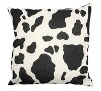 GATHINESS 1pc Cow Print Plush Pillow Cover Decorative Cushion Case for Sofa Bedroom Living Home Decor Soft Fluffy Surface Easy to Clean